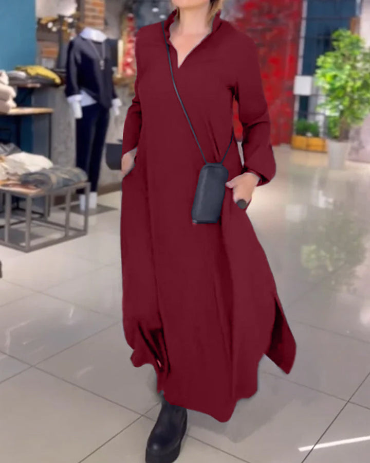 Karen™ | Elegant Skjortekjole med Knaplukning