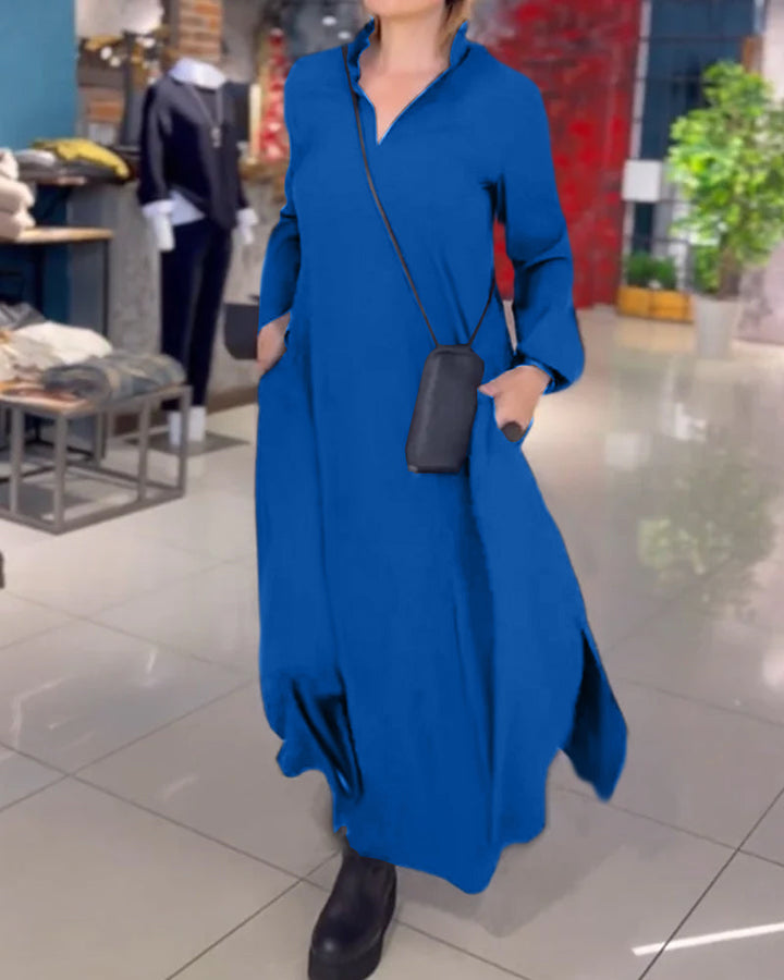 Karen™ | Elegant Skjortekjole med Knaplukning