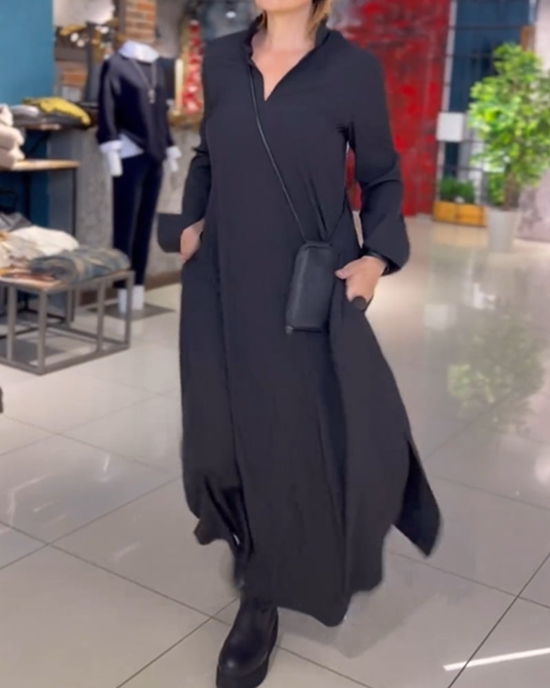 Karen™ | Elegant Skjortekjole med Knaplukning