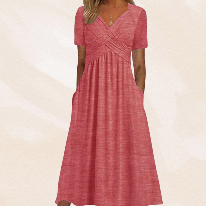Mirella™ | Stilfuld V-hals Kjole