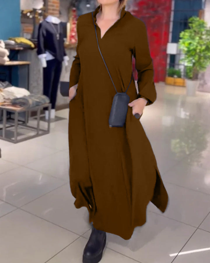 Karen™ | Elegant Skjortekjole med Knaplukning