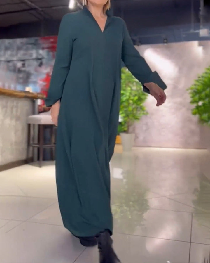 Karen™ | Elegant Skjortekjole med Knaplukning