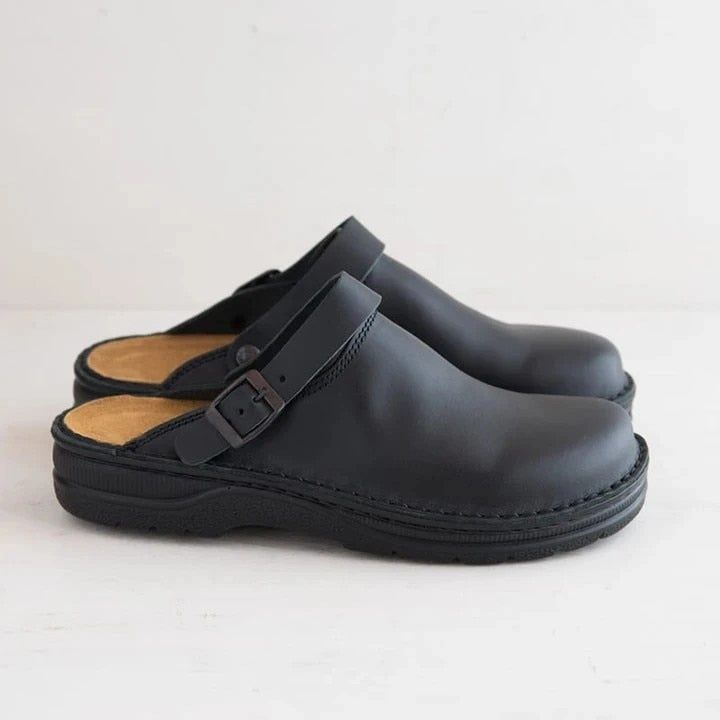 Cody | Brune Læder Slip-On Træsko