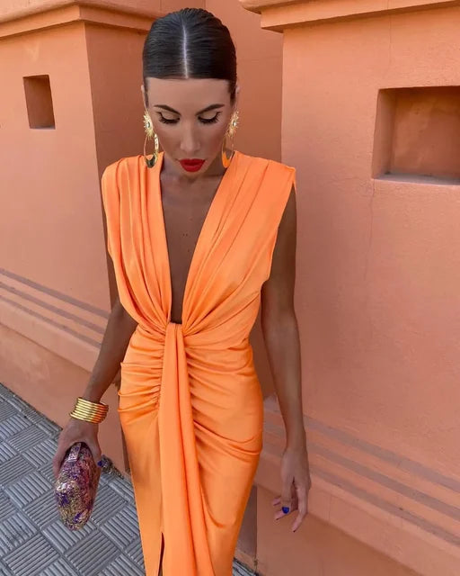 Darcy | Dame Elegant Plisseret Maxi Kjole