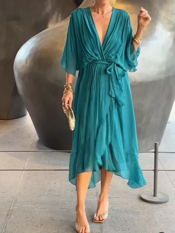 Monica | Elegant Stilfuld Omslagskjole